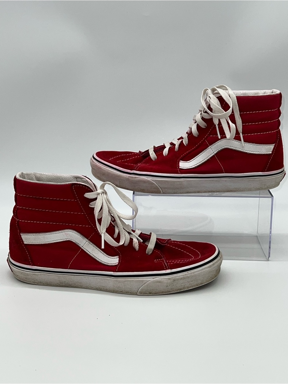 VANS SK8-HI GRISAILLE & TRUE WHITE Suede and Canvas Unisex Men's 9.5/Women’s 11